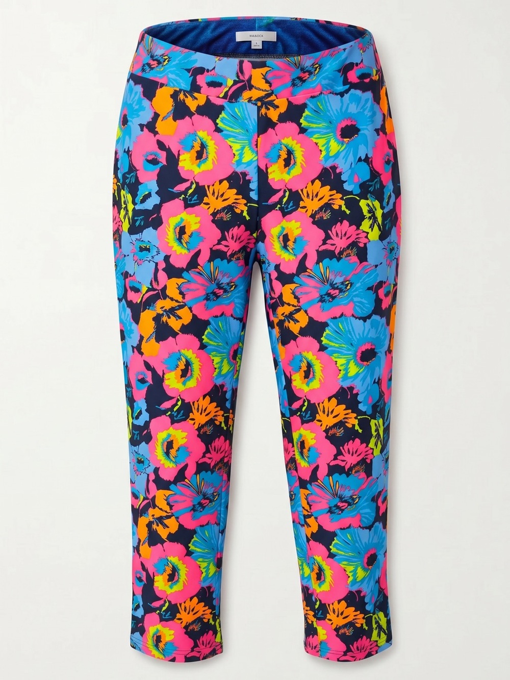 Jude Connally Neon Floral Capri Leggings in Blue, Pink, Yellow, Orange